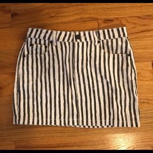 Striped Denim Skirt